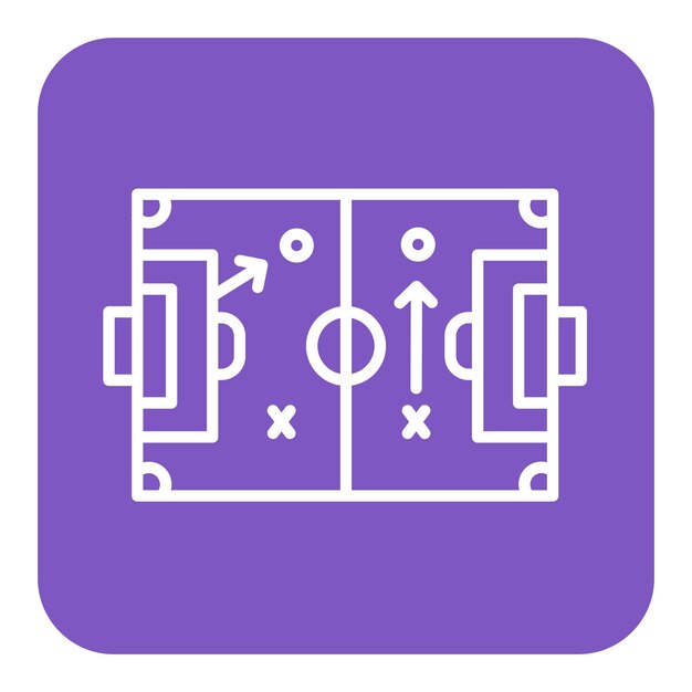 El icono vectorial de estrategia se puede usar para el conjunto de iconos de fútbol