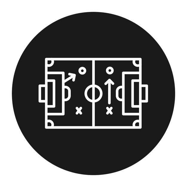 El icono vectorial de estrategia se puede usar para el conjunto de iconos de fútbol