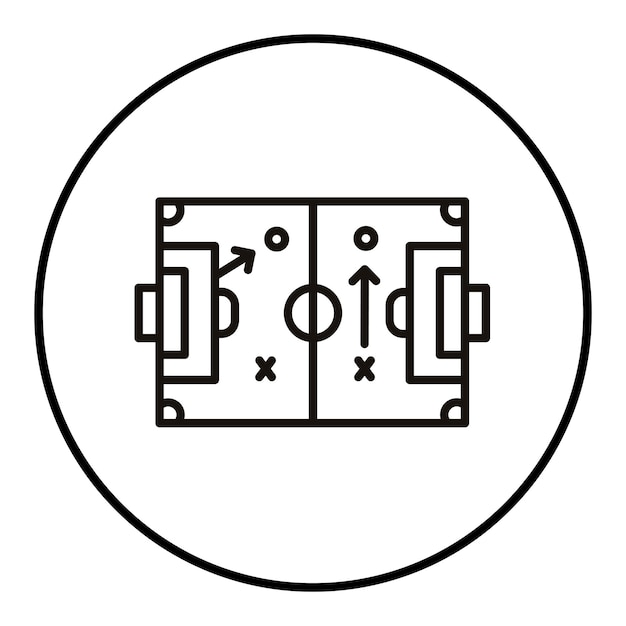 El icono vectorial de estrategia se puede usar para el conjunto de iconos de fútbol