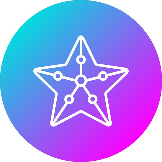 El icono vectorial de la estrella de mar se puede usar para el conjunto de iconos de verano