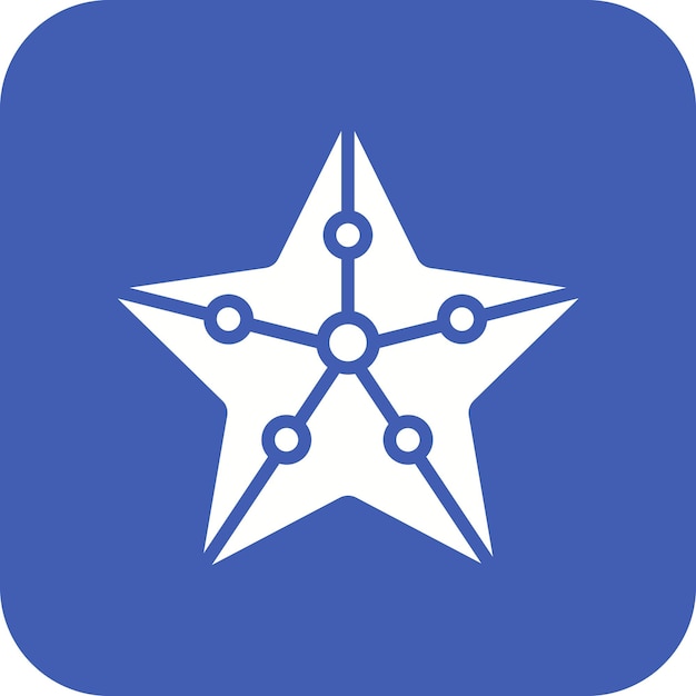 El icono vectorial de la estrella de mar se puede usar para el conjunto de iconos de verano