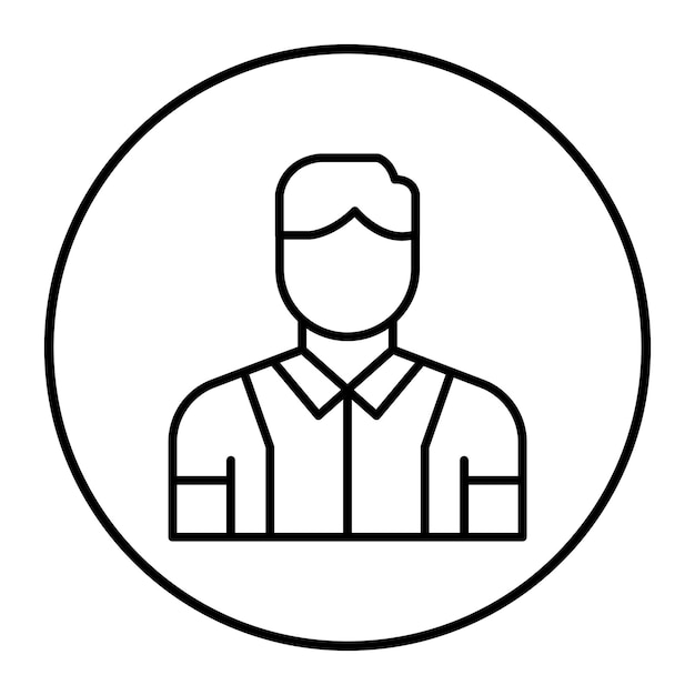 El icono vectorial del estudiante masculino se puede usar para el conjunto de iconos de literatura