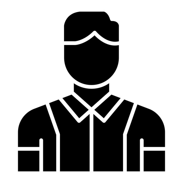 El icono vectorial del estudiante masculino se puede usar para el conjunto de iconos de literatura