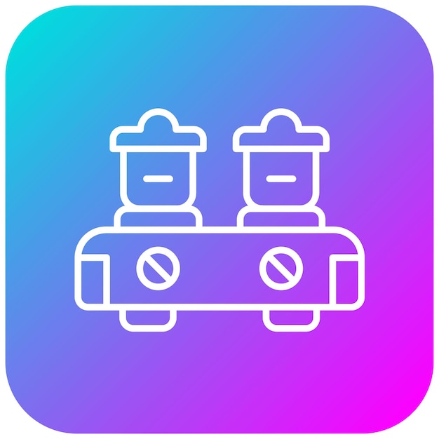 El icono vectorial de la estufa de gas se puede usar para el conjunto de iconos de artículos para el hogar