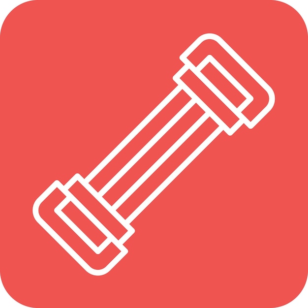 El icono vectorial del expansor de pecho se puede usar para el conjunto de iconos del gimnasio