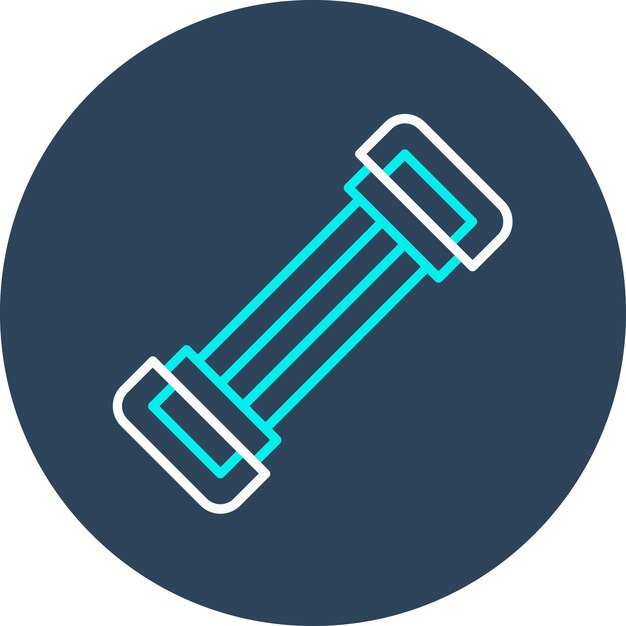El icono vectorial del expansor de pecho se puede usar para el conjunto de iconos del gimnasio