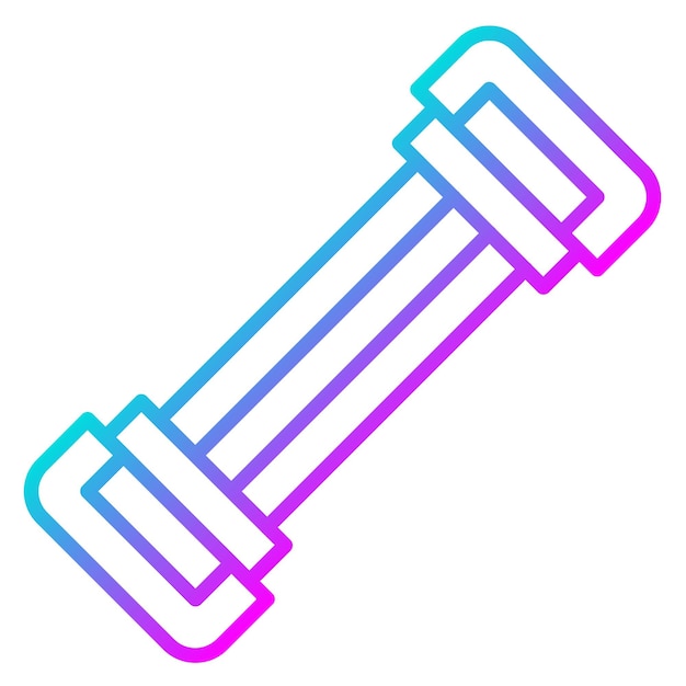 El icono vectorial del expansor de pecho se puede usar para el conjunto de iconos del gimnasio