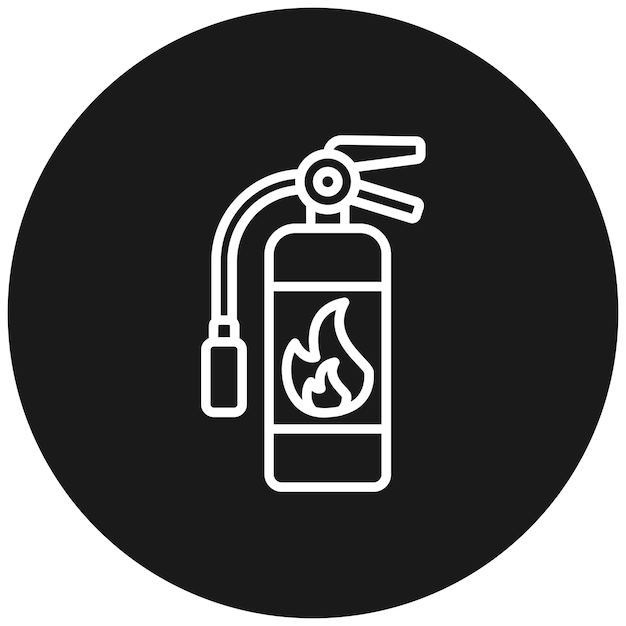 El icono vectorial del extintor de incendios se puede usar para el conjunto de iconos de carreras automáticas