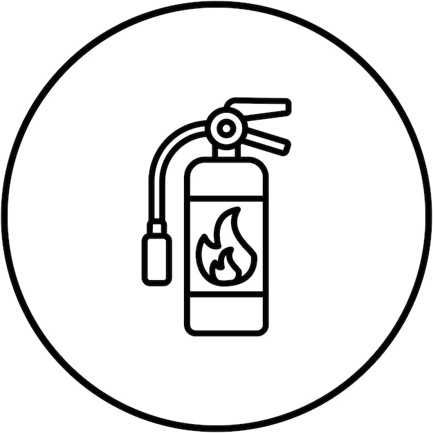 El icono vectorial del extintor de incendios se puede usar para el conjunto de iconos de carreras automáticas