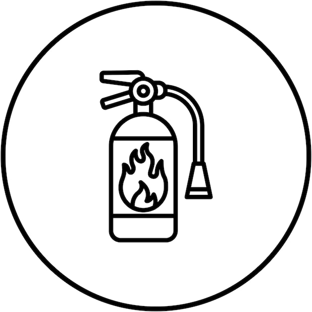 El icono vectorial del extintor de incendios se puede utilizar para el conjunto de iconos de desastres naturales