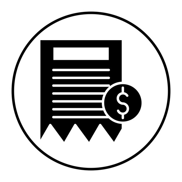 El icono vectorial de factorización de facturas se puede utilizar para el conjunto de iconos de crédito y préstamo