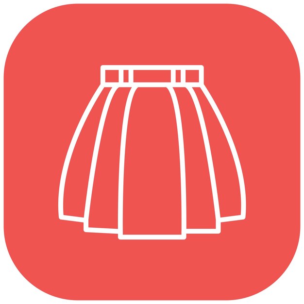 El icono vectorial de la falda se puede usar para el conjunto de iconos de comercio electrónico de moda