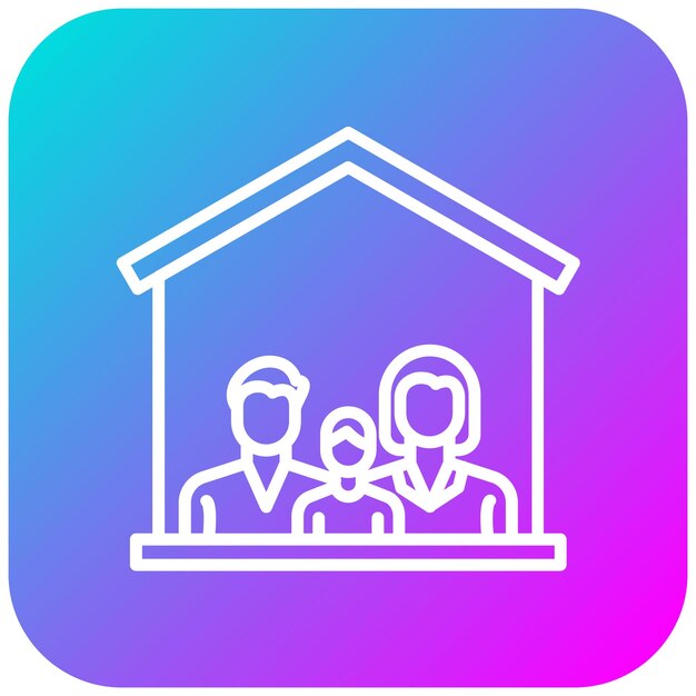 El icono vectorial de la familia se puede usar para el conjunto de iconos de limpieza