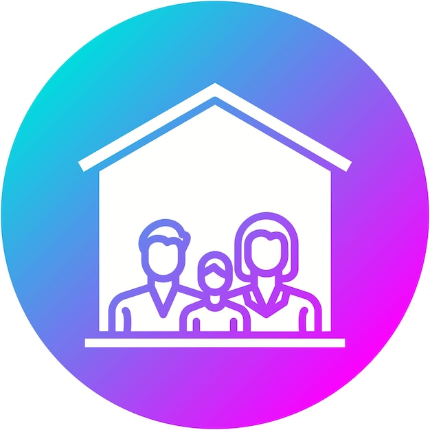El icono vectorial de la familia se puede usar para el conjunto de iconos de limpieza