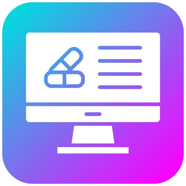 El icono vectorial de la farmacia en línea se puede utilizar para el conjunto de iconos de Medicina I