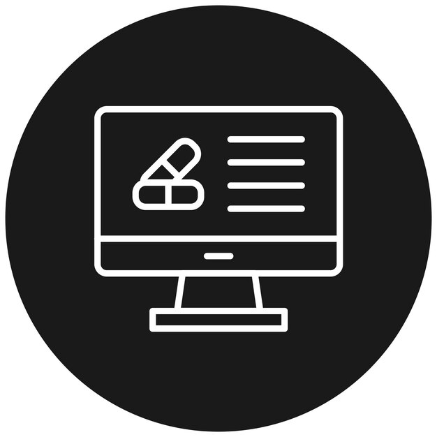 El icono vectorial de la farmacia en línea se puede utilizar para el conjunto de iconos de Medicina I