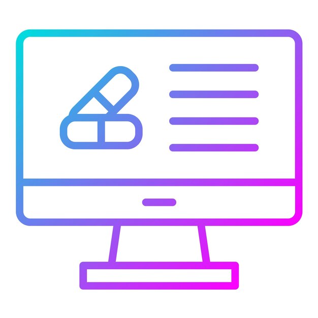 El icono vectorial de la farmacia en línea se puede utilizar para el conjunto de iconos de Medicina I