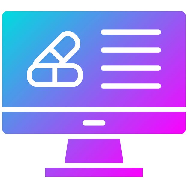 El icono vectorial de la farmacia en línea se puede utilizar para el conjunto de iconos de Medicina I