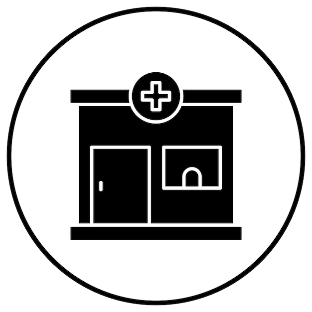 El icono vectorial de la farmacia se puede utilizar para el conjunto de iconos de la farmacía