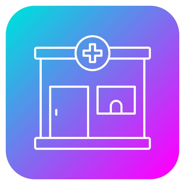 El icono vectorial de la farmacia se puede utilizar para el conjunto de iconos de la farmacía