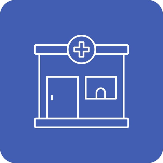 El icono vectorial de la farmacia se puede utilizar para el conjunto de iconos de la farmacía