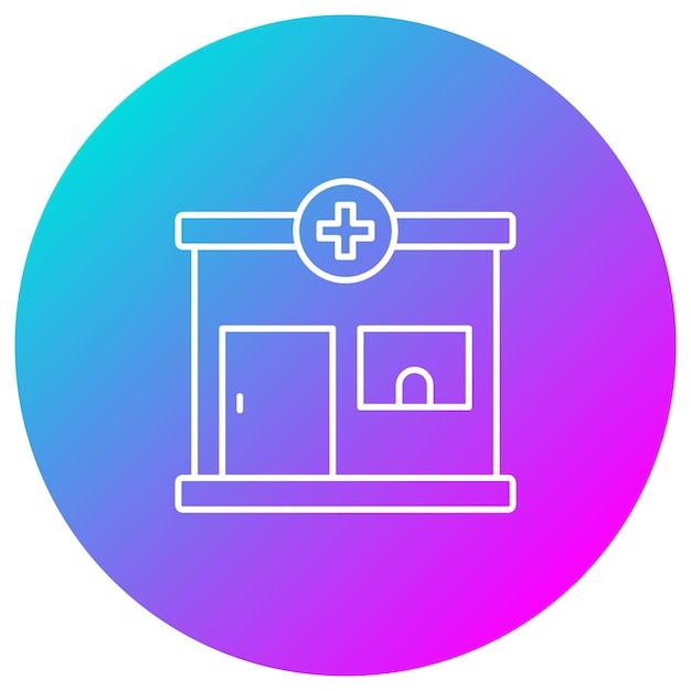 El icono vectorial de la farmacia se puede utilizar para el conjunto de iconos de la farmacía