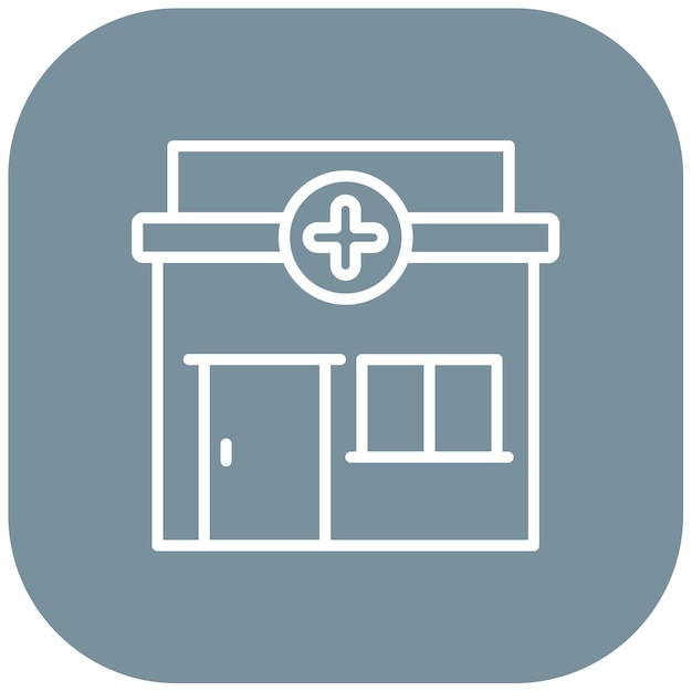 El icono vectorial de la farmacia se puede utilizar para el conjunto de iconos del laboratorio