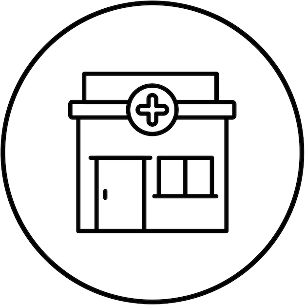 El icono vectorial de la farmacia se puede utilizar para el conjunto de iconos del laboratorio