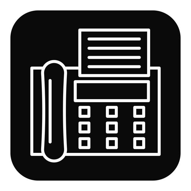 El icono vectorial de fax se puede utilizar para el conjunto de iconos de comunicación y medios