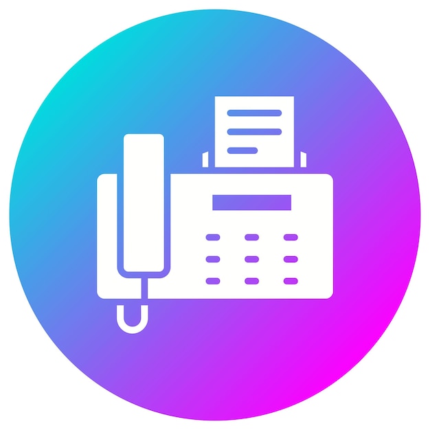 El icono vectorial de fax se puede utilizar para el conjunto de iconos de papelería de Office