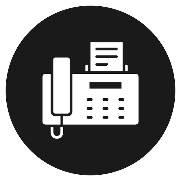 El icono vectorial de fax se puede utilizar para el conjunto de iconos de papelería de Office