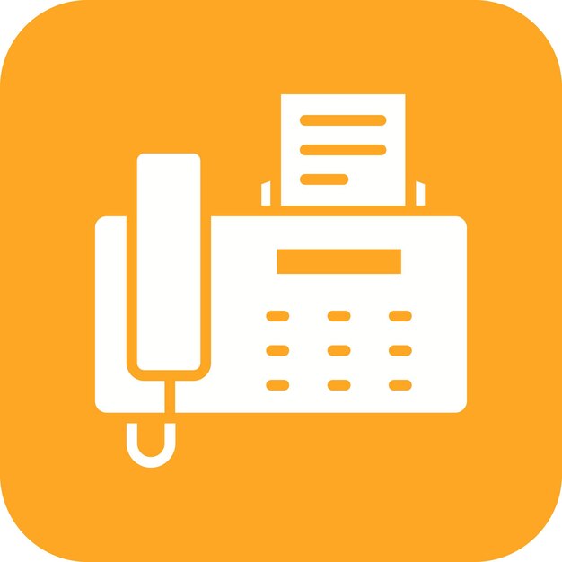El icono vectorial de fax se puede utilizar para el conjunto de iconos de papelería de Office