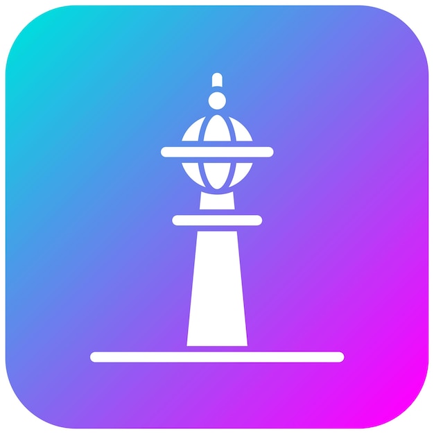 El icono vectorial de Fernsehturm Berlin se puede usar para el conjunto de iconos de Landmarks