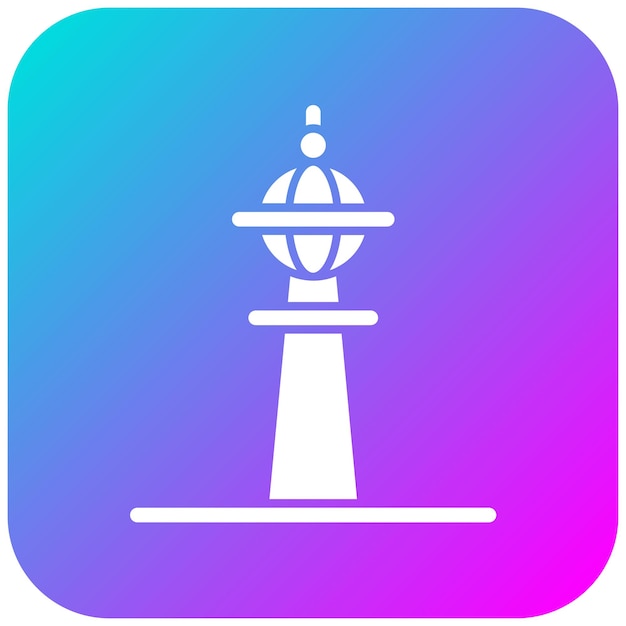 Vector el icono vectorial de fernsehturm berlin se puede usar para el conjunto de iconos de landmarks