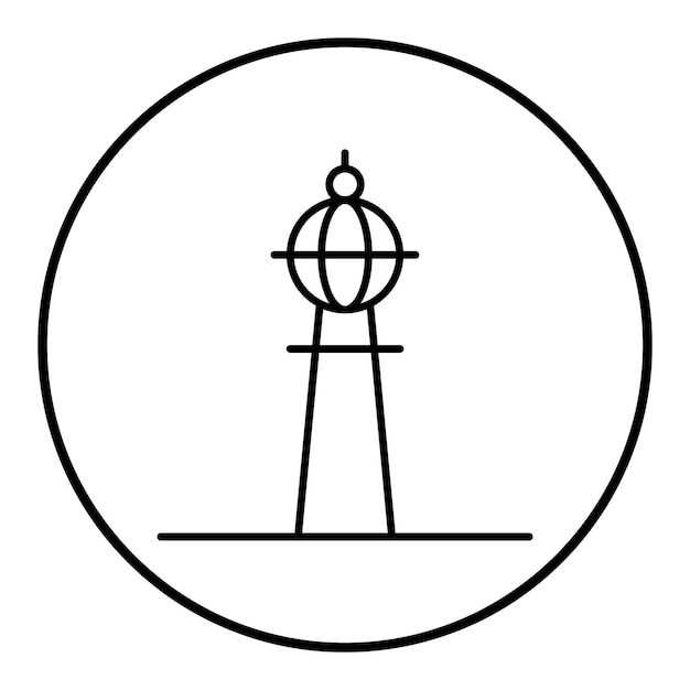 El icono vectorial de Fernsehturm Berlin se puede usar para el conjunto de iconos de Landmarks