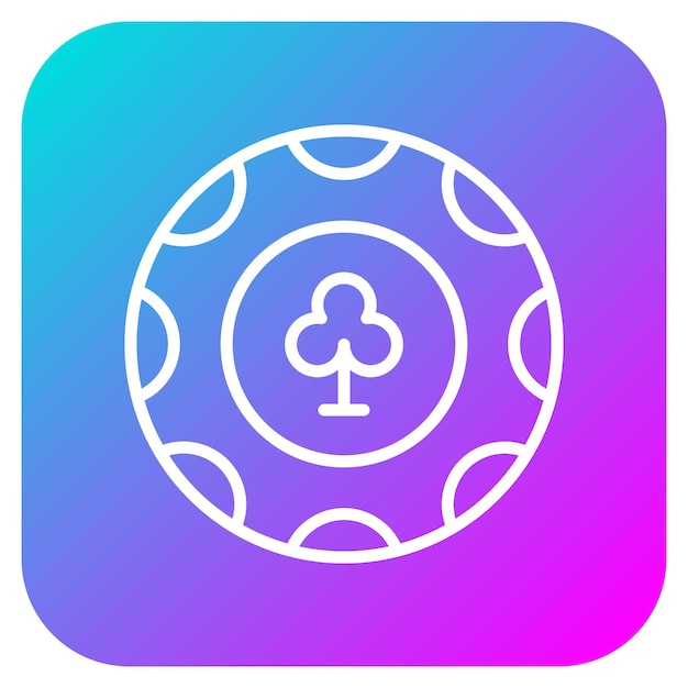 El icono vectorial de fichas de póquer se puede usar para el conjunto de iconos de entretenimiento