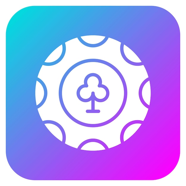 El icono vectorial de fichas de póquer se puede usar para el conjunto de iconos de entretenimiento