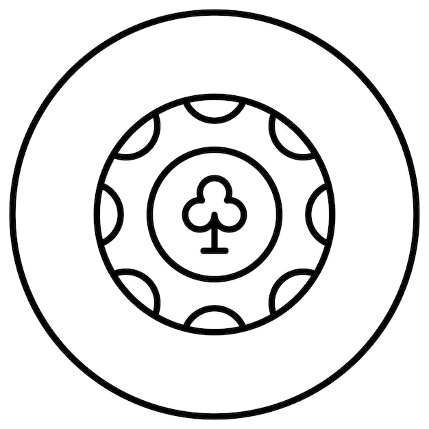 El icono vectorial de fichas de póquer se puede usar para el conjunto de iconos de entretenimiento