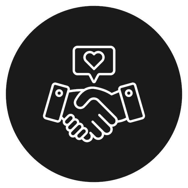 El icono vectorial de filantropía se puede usar para el conjunto de iconos de donaciones