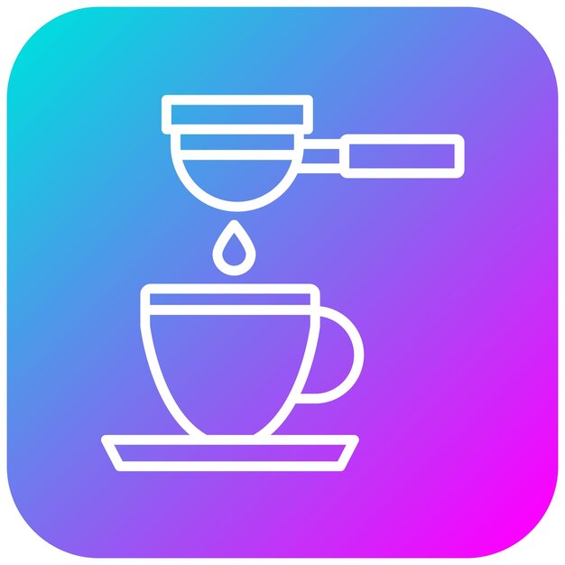 El icono vectorial del filtro de café se puede utilizar para el conjunto de iconos de la cafetería