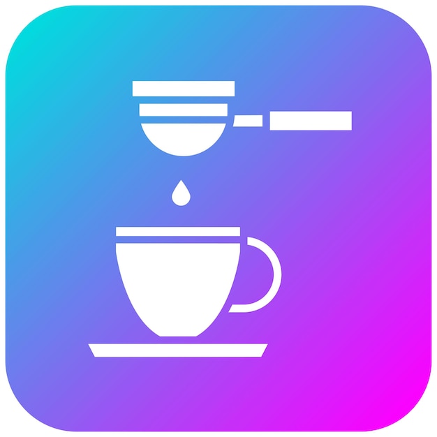 El icono vectorial del filtro de café se puede utilizar para el conjunto de iconos de la cafetería
