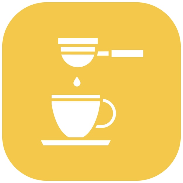El icono vectorial del filtro de café se puede utilizar para el conjunto de iconos de la cafetería