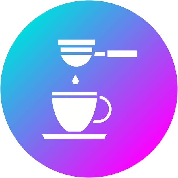 El icono vectorial del filtro de café se puede utilizar para el conjunto de iconos de la cafetería