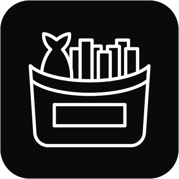 El icono vectorial de Fish and Chips se puede usar para el conjunto de iconos de World Cuisine