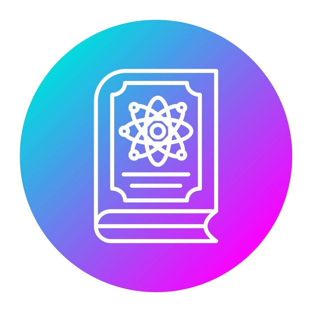 El icono vectorial de física se puede usar para el conjunto de iconos de educación en línea