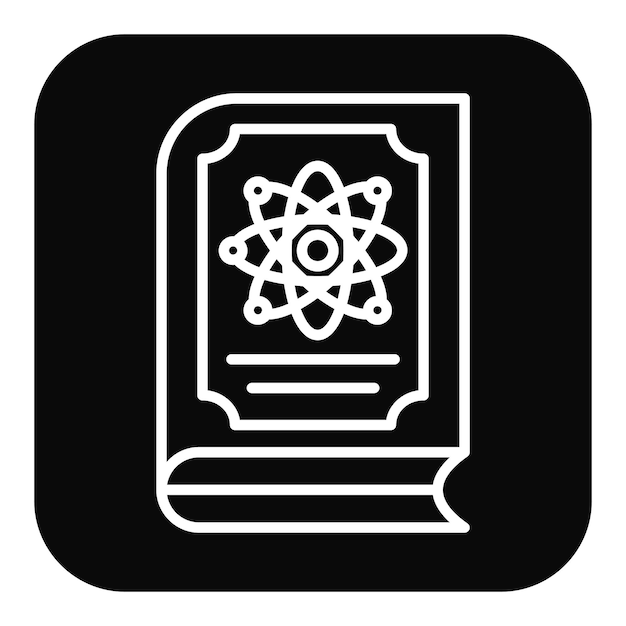 El icono vectorial de física se puede usar para el conjunto de iconos de educación en línea