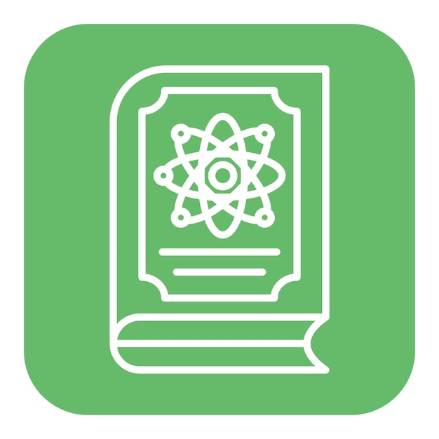 El icono vectorial de física se puede usar para el conjunto de iconos de educación en línea