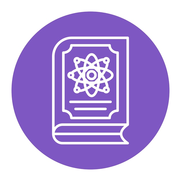 El icono vectorial de física se puede usar para el conjunto de iconos de educación en línea