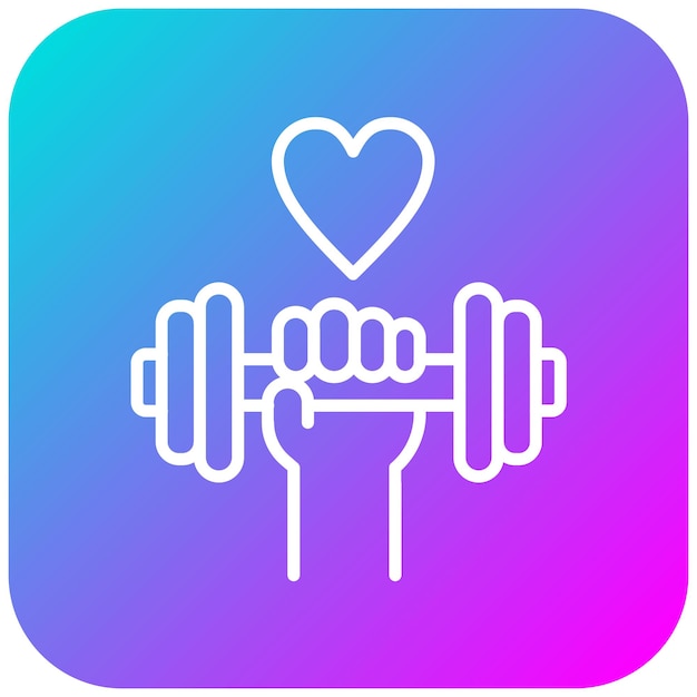 El icono vectorial de fitness se puede usar para el conjunto de iconos de fitness físico
