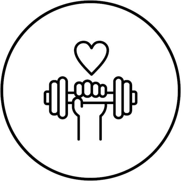 El icono vectorial de fitness se puede usar para el conjunto de iconos de fitness físico